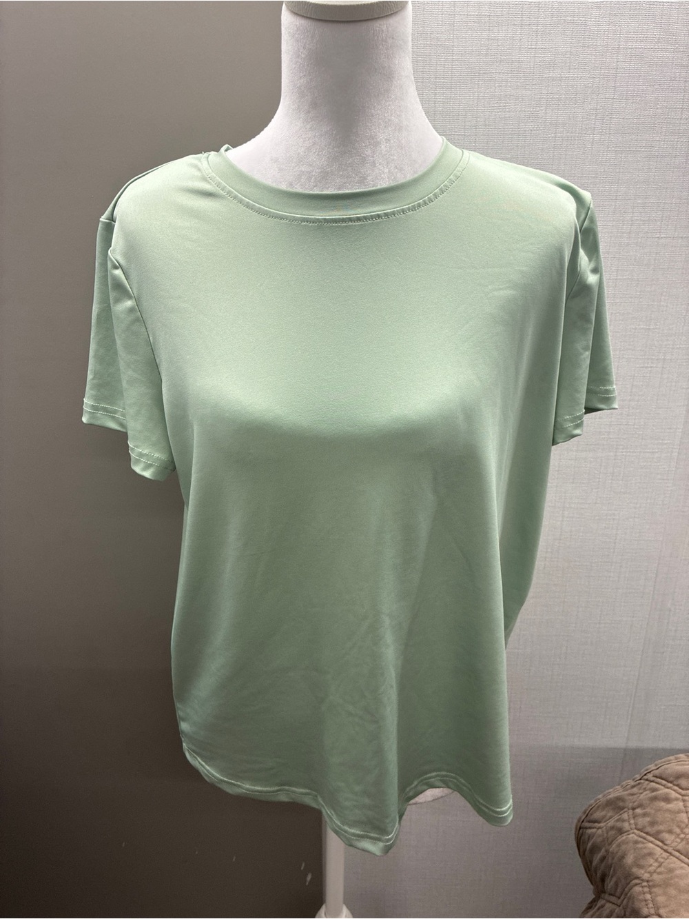 SHEIN Relaxed Short Sleeve Crew Tee in Light Mint